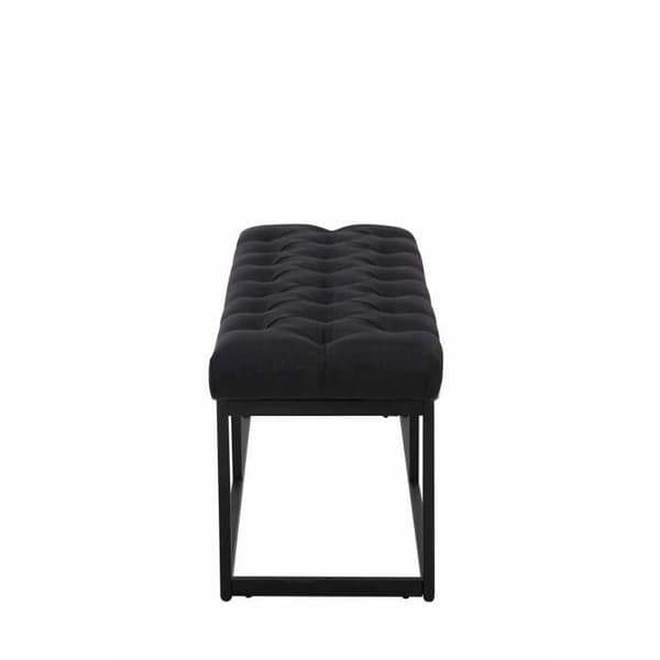 Bänk - CLP - Amun B - Tyg - Svart - 2 ställen - Mjuk - 100 cm