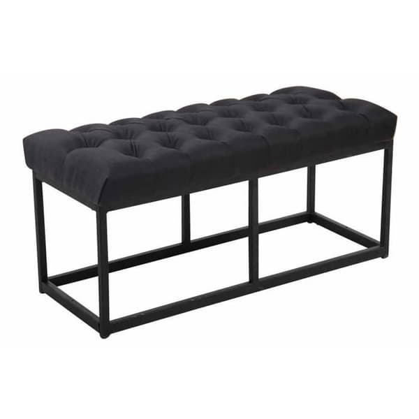 Bänk - CLP - Amun B - Tyg - Svart - 2 ställen - Mjuk - 100 cm