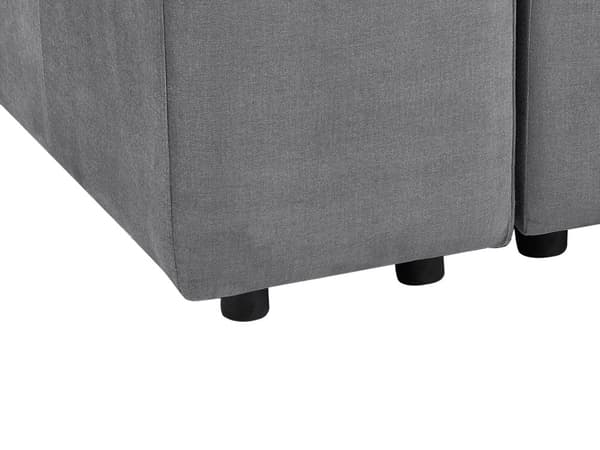 3 seters Modulær Sofa Grå Fløyel Seksjonssofa Sofa Sofa med Svarte Ben Moderne Stue