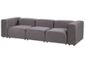Miniatyrbilde 4 av 10: 3 seters Modulær Sofa Mørkegrå Fløyel Seksjonssofa Sofa Sofa med Svarte Ben Moderne Stue