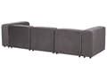 Miniatyrbilde 5 av 10: 3 seters Modulær Sofa Mørkegrå Fløyel Seksjonssofa Sofa Sofa med Svarte Ben Moderne Stue