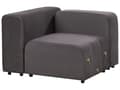 Miniatyrbilde 7 av 10: 3 seters Modulær Sofa Mørkegrå Fløyel Seksjonssofa Sofa Sofa med Svarte Ben Moderne Stue