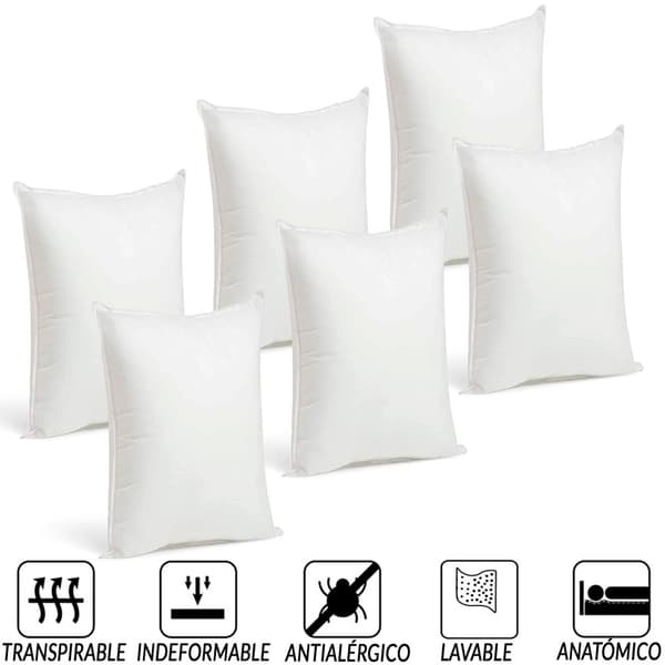 Anti-allergisk kuddfyllning 70x50 cm, tvättbar och bekväm, vakuumförpackad, 70x50cm 6 PAs + Billigt