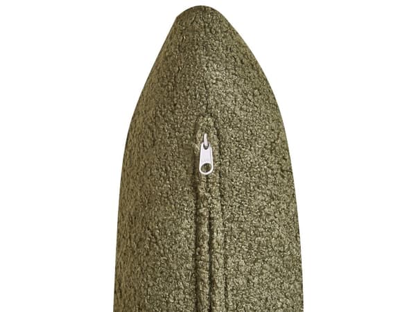 Soffa Mörkgrön Polyestertyg Boucléklädsel 2-sits Japandi Minimalistisk stil