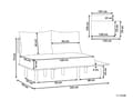Miniatyrbild 3 av 11: Soffa Mörkblå Polyestertyg Klädsel 2-sits med Fällbart Ryggstöd Bord Japandi Stil