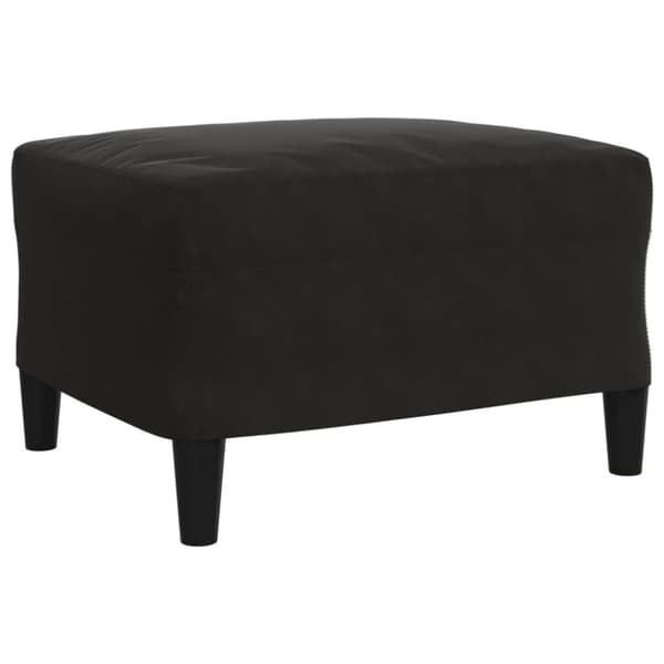 sofasæt 3 dele med hynder velour sort