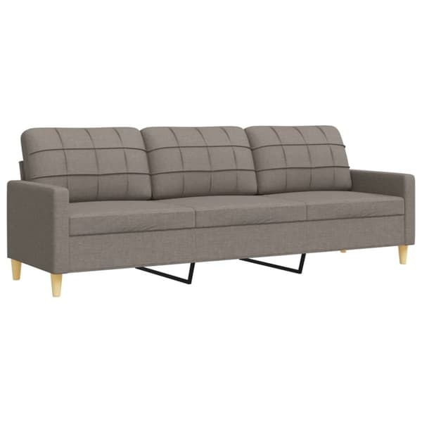 sofasæt 2 dele med pyntepuder stof gråbrun