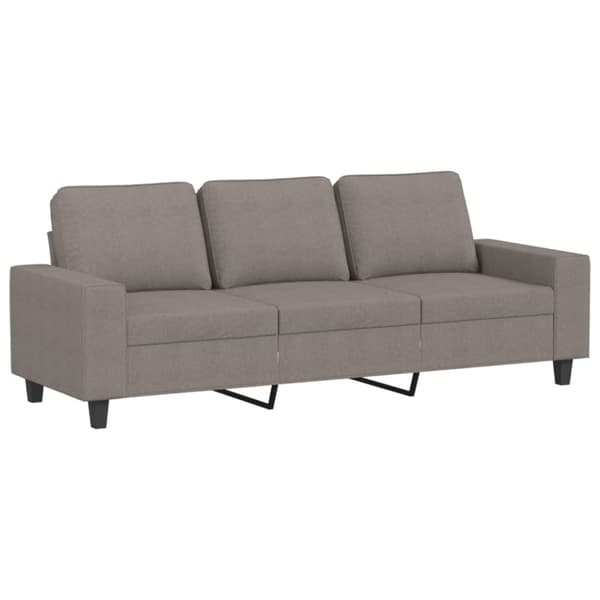 3-istuttava sohva jalkineella, taupe, 180 cm, kangas