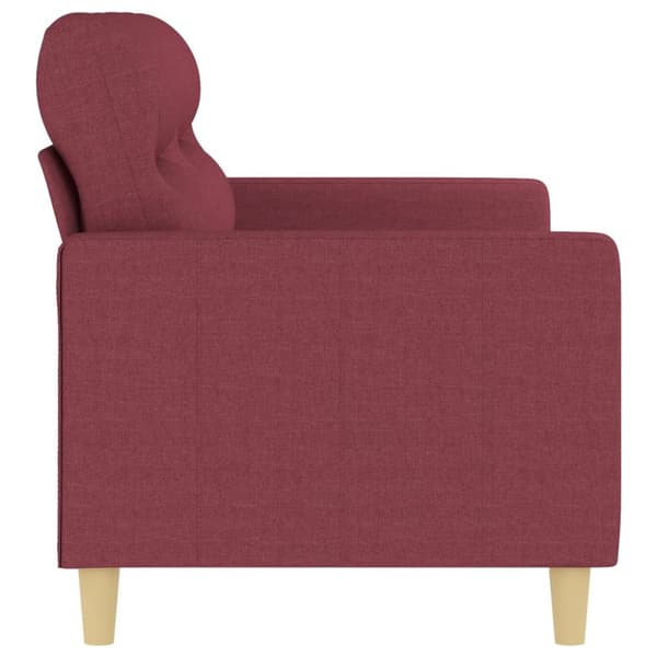 2-sitssoffa vinröd 140 cm tyg