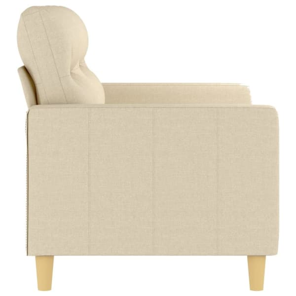 2-sitssoffa gräddvit 120 cm tyg
