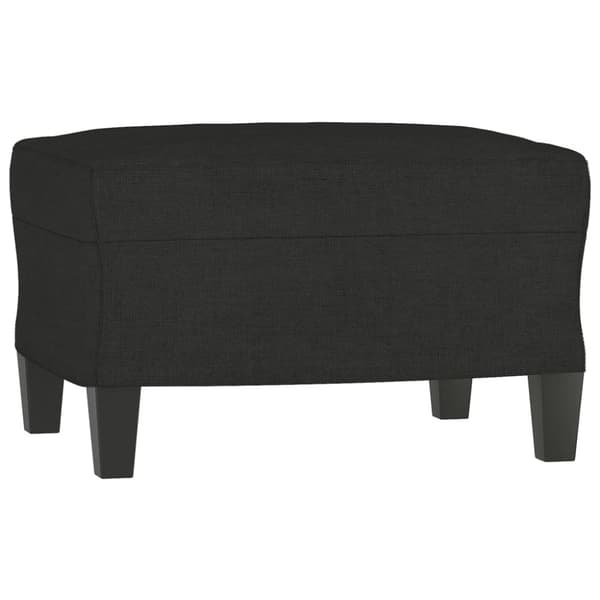 sofasæt 3 dele med hynder stof sort