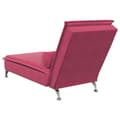 Miniatyrbild 6 av 10: Massageschäslong med bolster vinröd sammet