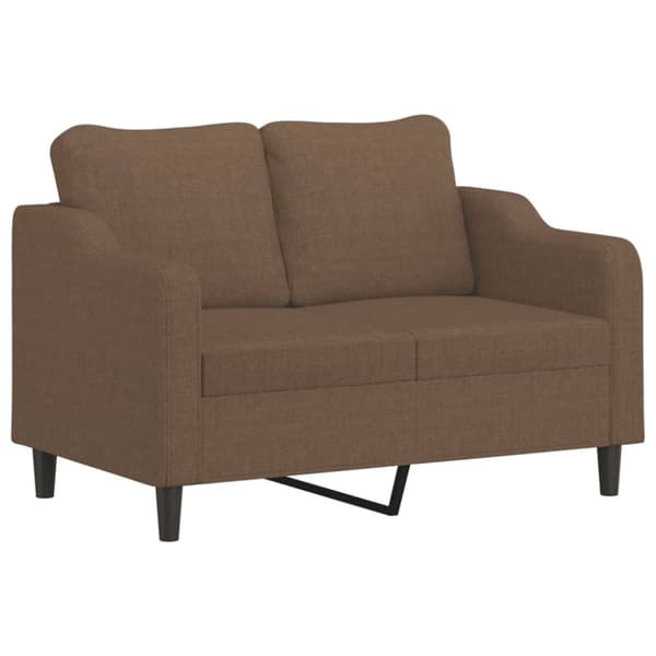 sofasæt 4 dele med puder stof brun