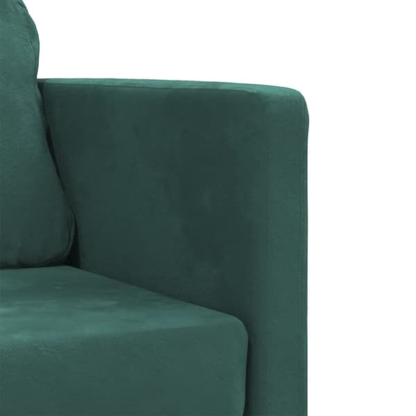 2-i-1 sovesofa 122x204x55 cm velour mørkegrøn