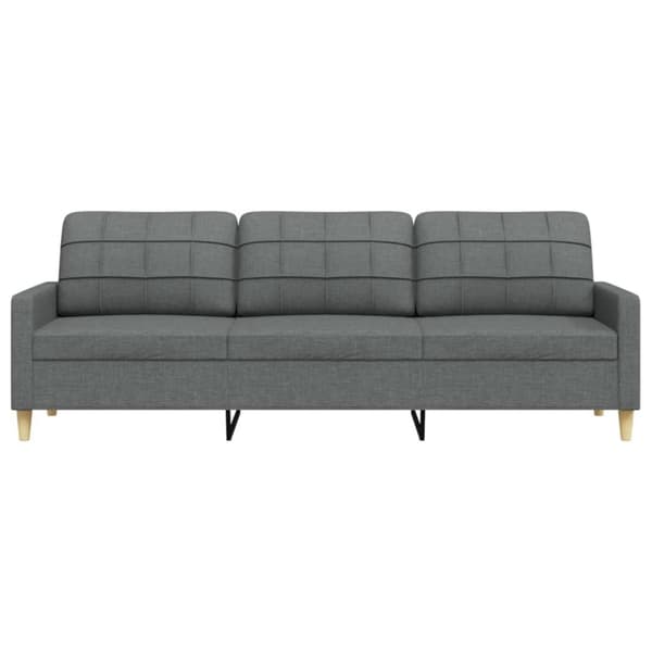 3-sitssoffa mörkgrå 210 cm tyg