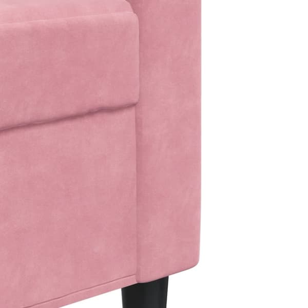 Soffgrupp med dynor 2 delar rosa sammet