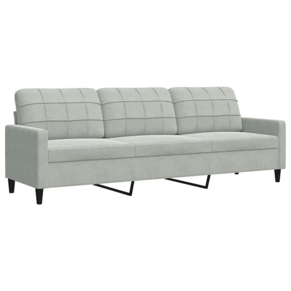 2-osainen lounge-setti, verhoiltu sametilla, vaaleanharmaa