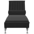 Miniatyrbild 4 av 10: Massageschäslong med bolster svart sammet