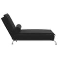 Miniatyrbild 5 av 10: Massageschäslong med bolster svart sammet