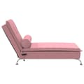 Miniatyrbild 5 av 10: Massageschäslong med bolster rosa sammet
