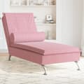 Miniatyrbild 1 av 10: Massageschäslong med bolster rosa sammet