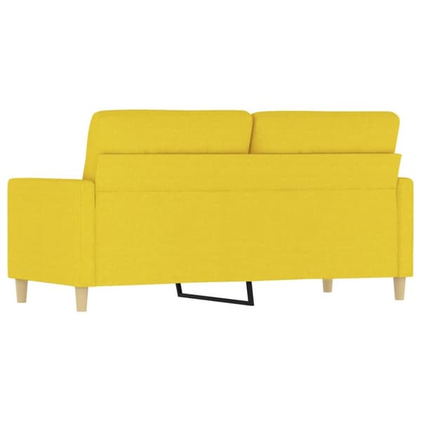 2-sitssoffa ljusggul 140 cm tyg
