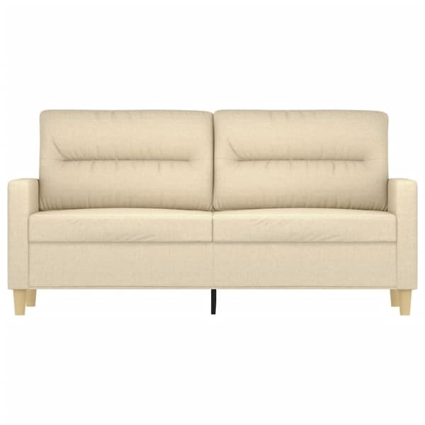 2-personers sofa 140 cm stof cremefarvet