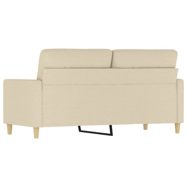2-istuttava sohva, kerma, 140 cm, verhoiltu kankaalla
