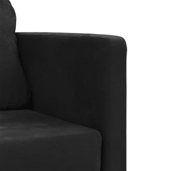 Golvbäddsoffa 2-i-1 svart 122x204x55 cm sammet