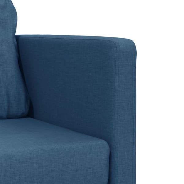 Golvbäddsoffa 2-i-1 blå 112x174x55 cm tyg