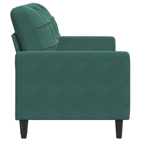 Soffa 2-sits mörkgrön 140 cm sammet
