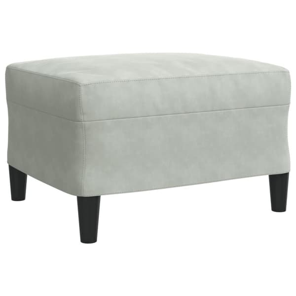 sofasæt 3 dele med hynder velour lysegrå