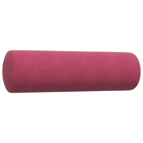 sofasæt 4 dele med hynder og bolsterpuder velour vinrød