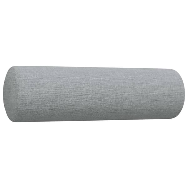 Soffgrupp med pall&kuddar 4 delar ljusgrå tyg
