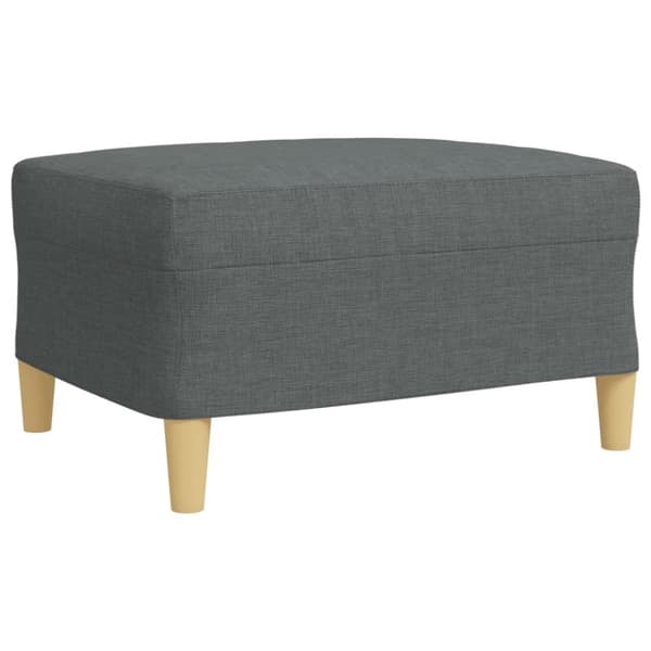 sofasæt 4 dele med fodskammel stof mørkegrå