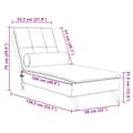 Miniatyrbild 10 av 10: Massageschäslong med bolster gräddvit sammet