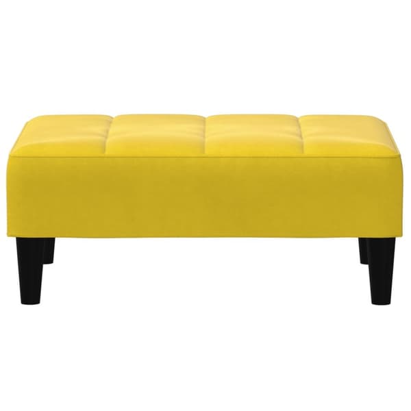 2-personers sovesofa med fodskammel velour gul