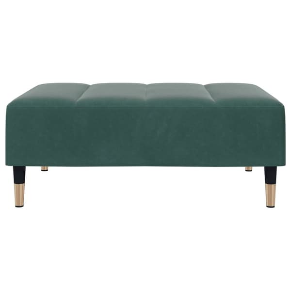 Bäddsoffa 2-sits med fotpall mörkgrön sammet