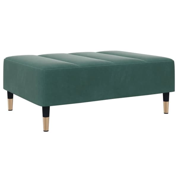 Bäddsoffa 2-sits med fotpall mörkgrön sammet