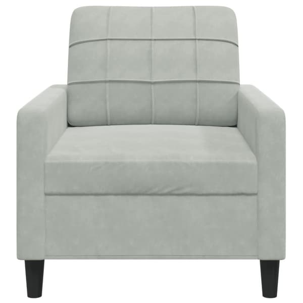 Nojatuoli, vaaleanharmaa, 60 cm, verhoiltu sametilla