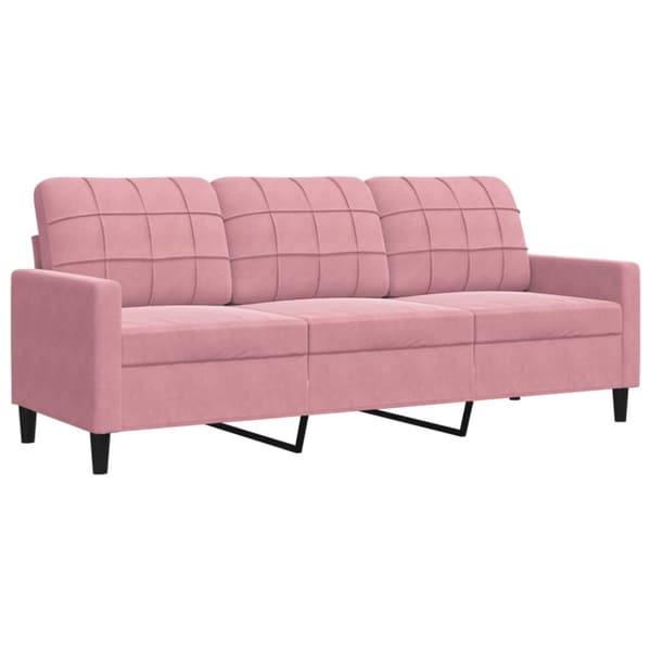 Soffgrupp med dynor och bolster 4 delar rosa sammet