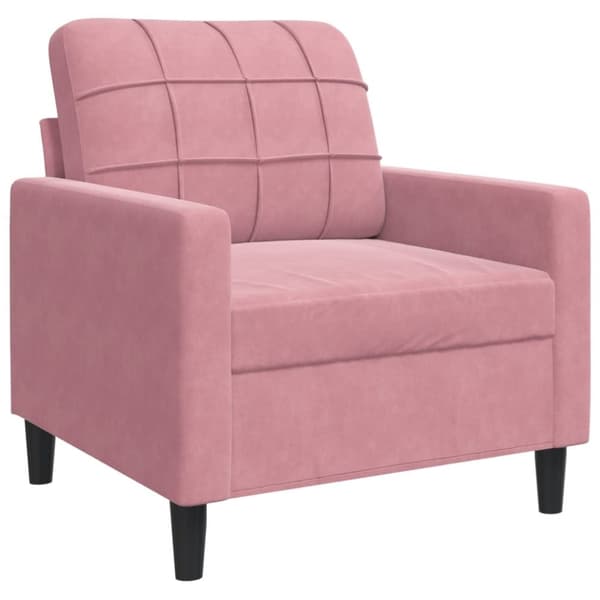 Soffgrupp med dynor och bolster 4 delar rosa sammet