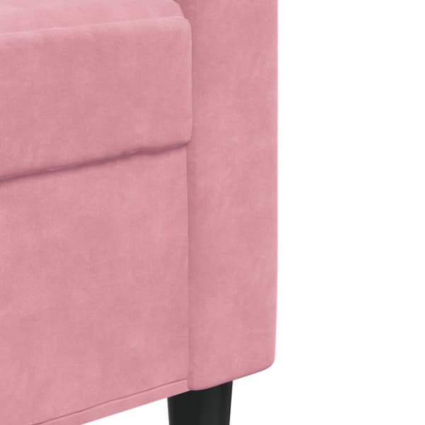 Soffgrupp med dynor och bolster 4 delar rosa sammet
