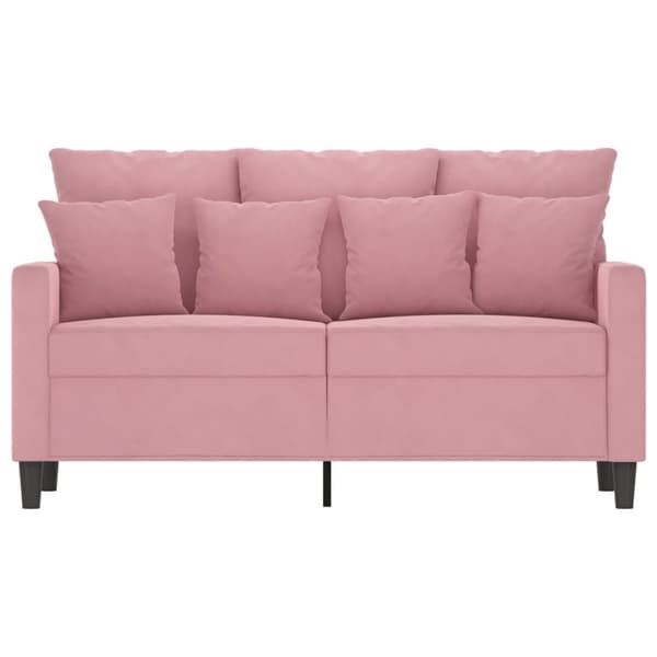 Soffa 2-sits rosa 120 cm sammet