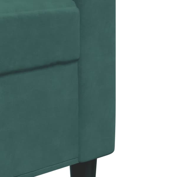 sofasæt 4 dele med hynder og bolsterpuder velour mørkegrøn