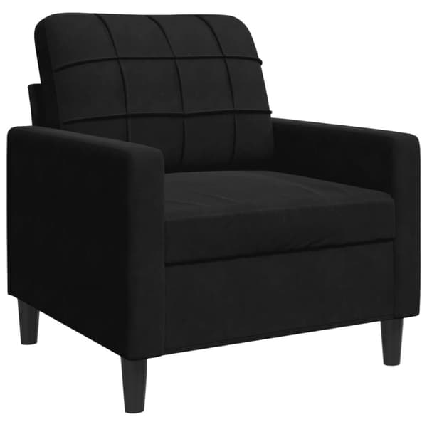 Soffgrupp med dynor och bolster 3 delar svart sammet