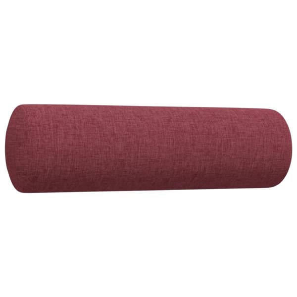 sofasæt 2 dele med pyntepuder stof vinrød
