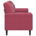 Miniatyrbillede 4 af 7: 3-personers sofa med pyntepuder 180 cm velour vinrød