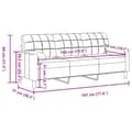 Miniatyrbillede 7 af 7: 3-personers sofa med pyntepuder 180 cm velour vinrød