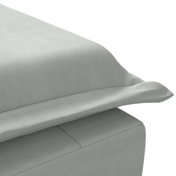 Massageschäslong med bolster ljusgrå sammet